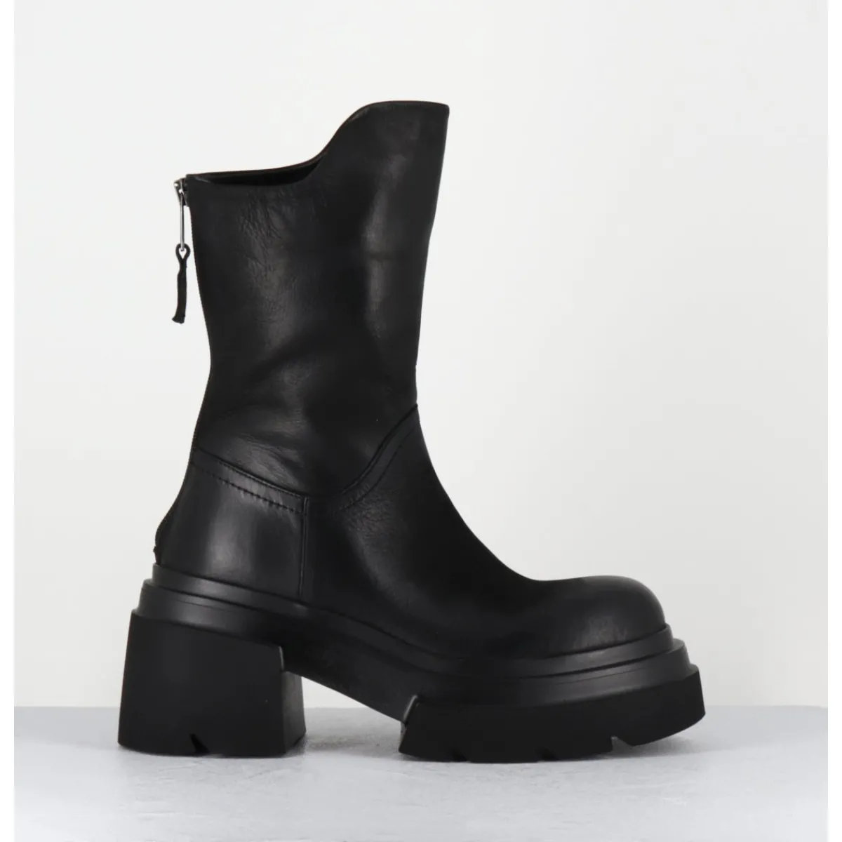 Boots | Bikers^ELENA IACHI Boots chunky en cuir - E3733 BOSTON NERO NOIR