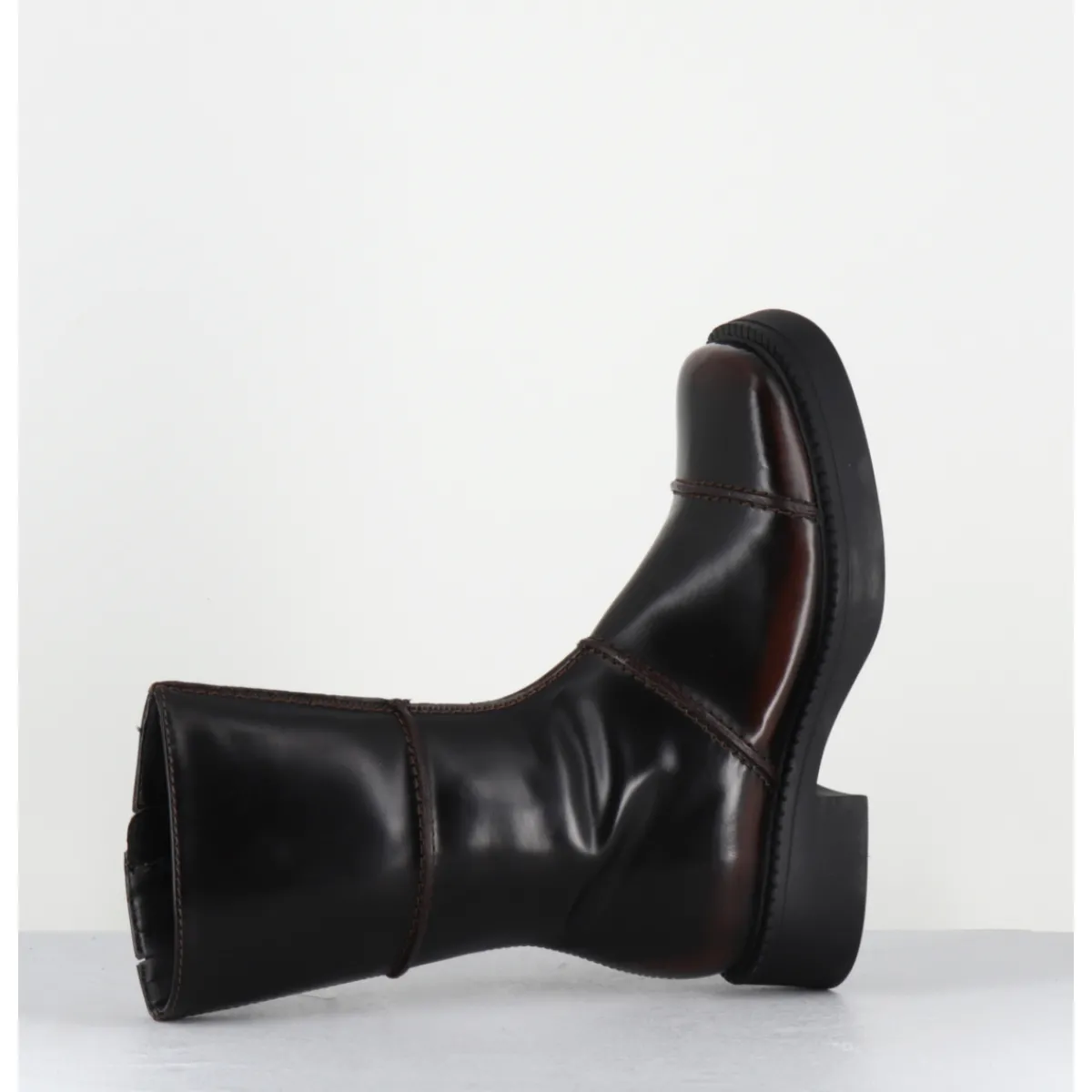 Boots^E8 BY MIISTA Boots cuir brossé bout carré 90s - DAHLIA DARK BROWN BOOTS MARRON