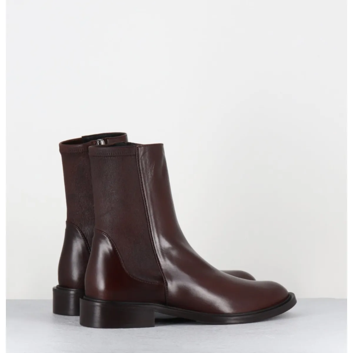 Boots^GARRICE LAB Boots en agneau plongé camel arrière stetch - GAVENE NAPPA SQUIRREL MARRON