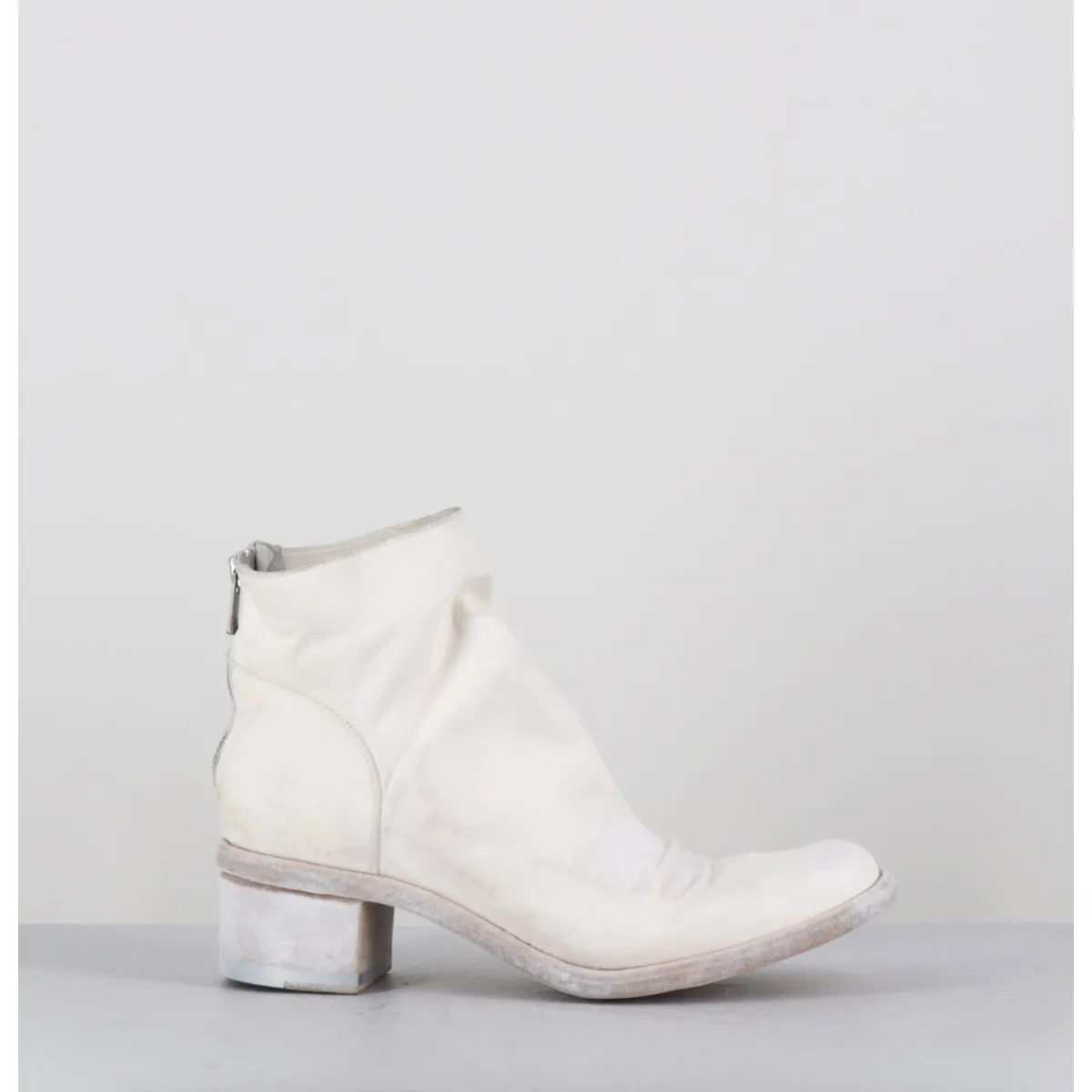 Boots^SHOTO Boots en cuir lavé ligne avant-garde - 51617 BIANCO WASHED BLANC