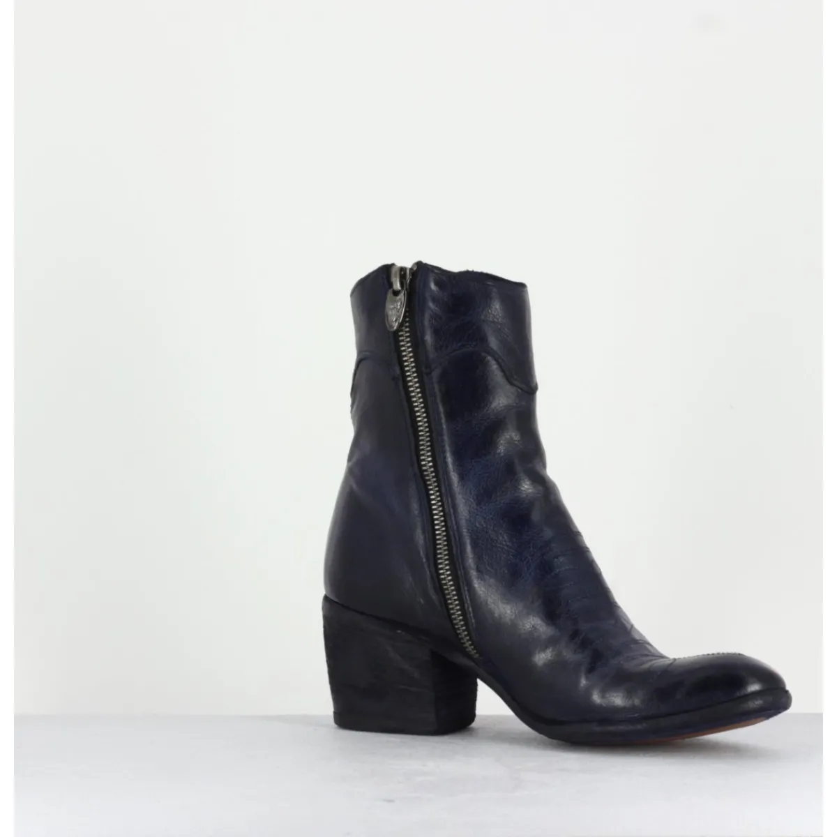 Boots | Santiags^FAUZIAN JEUNESSE Boots en cuir bleu & étoile rouge - 2039C IGNIS NAVY MARINE