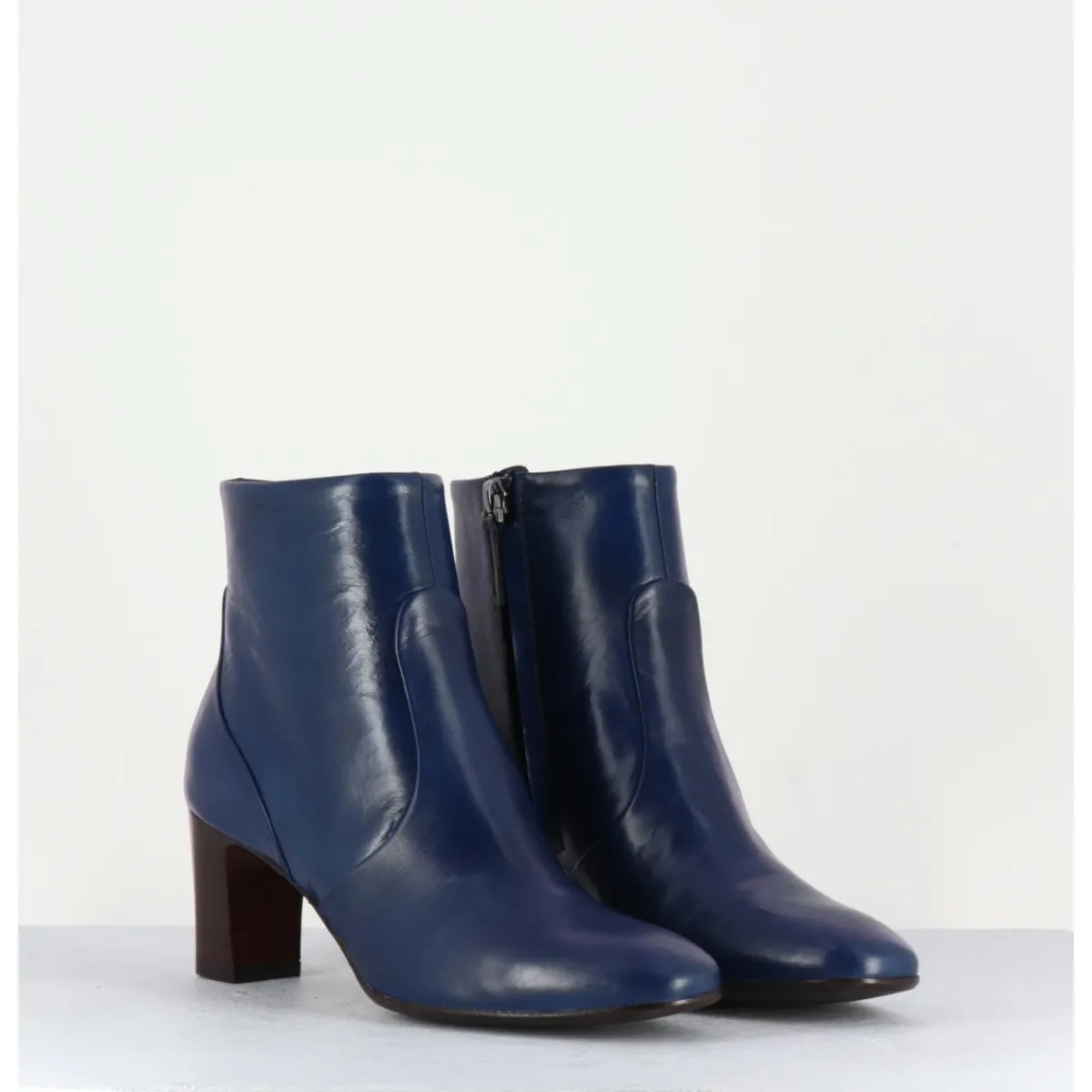 Boots^GARRICE LAB Boots en cuir bleu souple - F570 MARINE