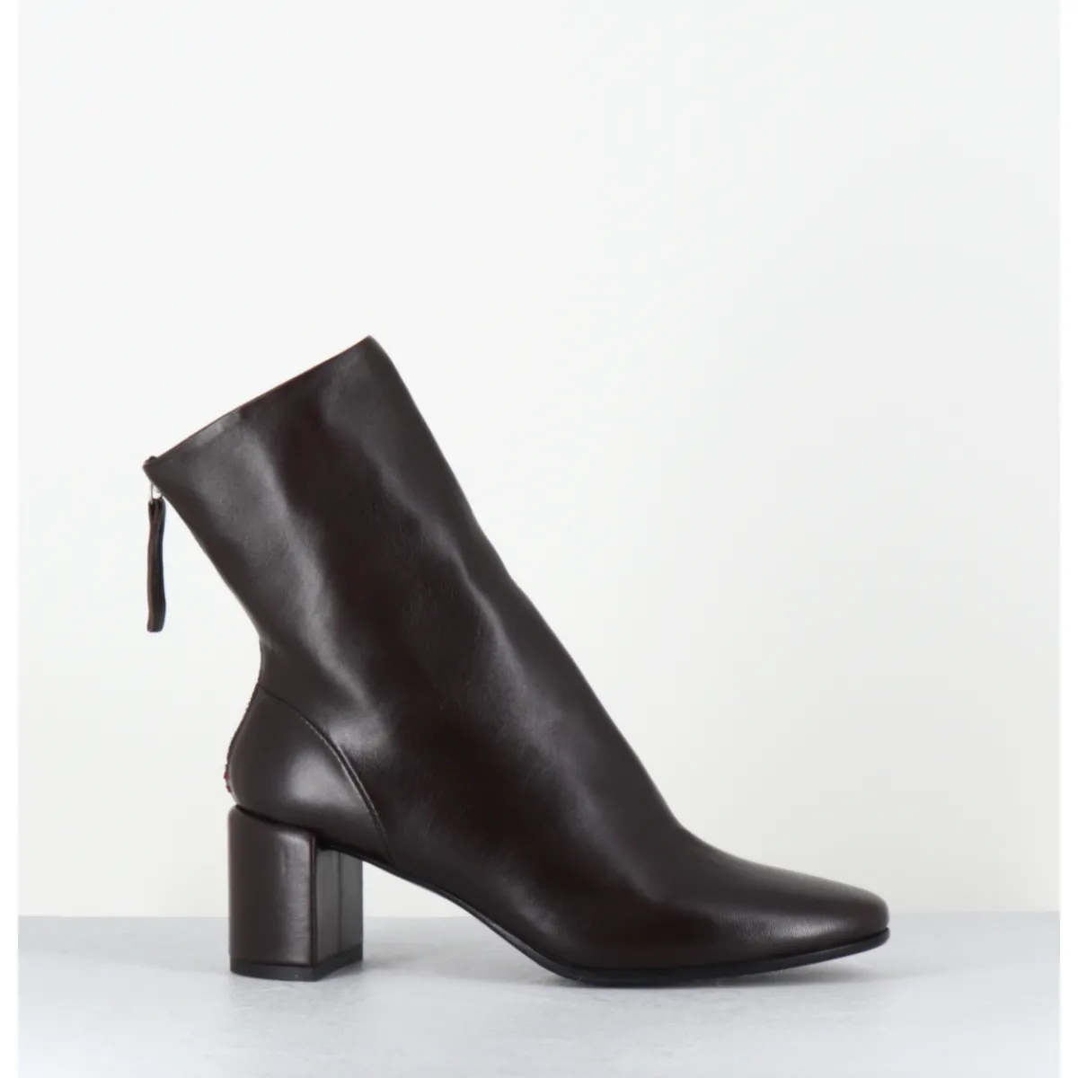 Boots^HALMANERA Boots en cuir souple à talon - BETA26 BARON T MORO MARRON