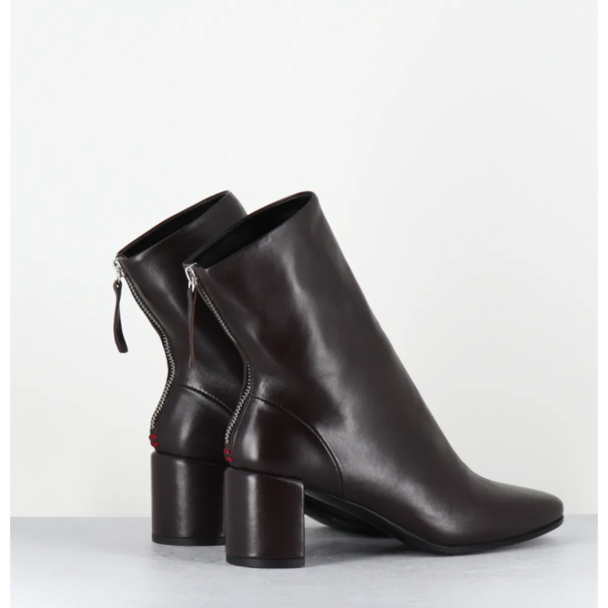 Boots^HALMANERA Boots en cuir souple à talon - BETA26 BARON T MORO MARRON