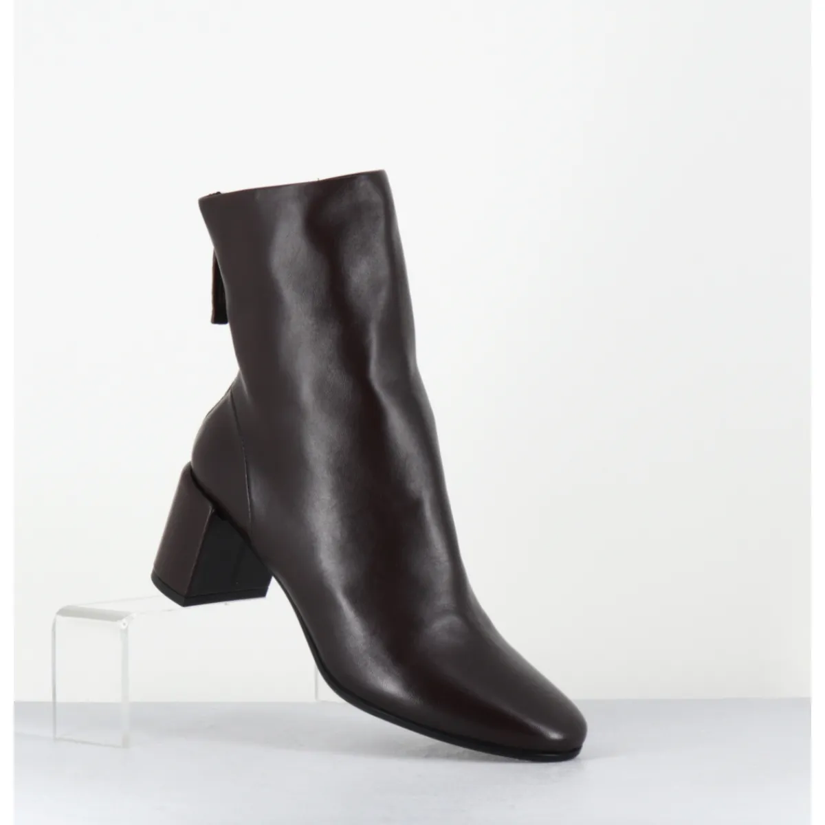 Boots^HALMANERA Boots en cuir souple à talon - BETA26 BARON T MORO MARRON
