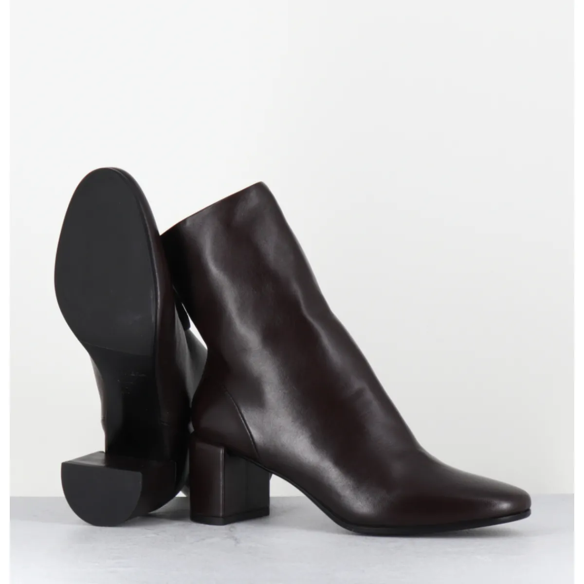 Boots^HALMANERA Boots en cuir souple à talon - BETA26 BARON T MORO MARRON