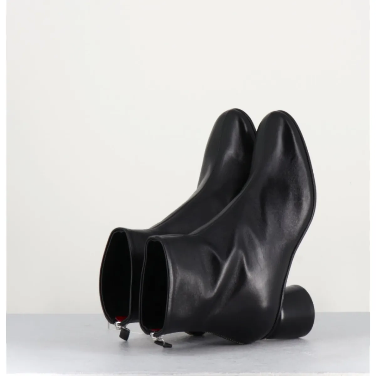 Boots^HALMANERA Boots en cuir petit talon 60s - ANYA13 BARON NERO NOIR