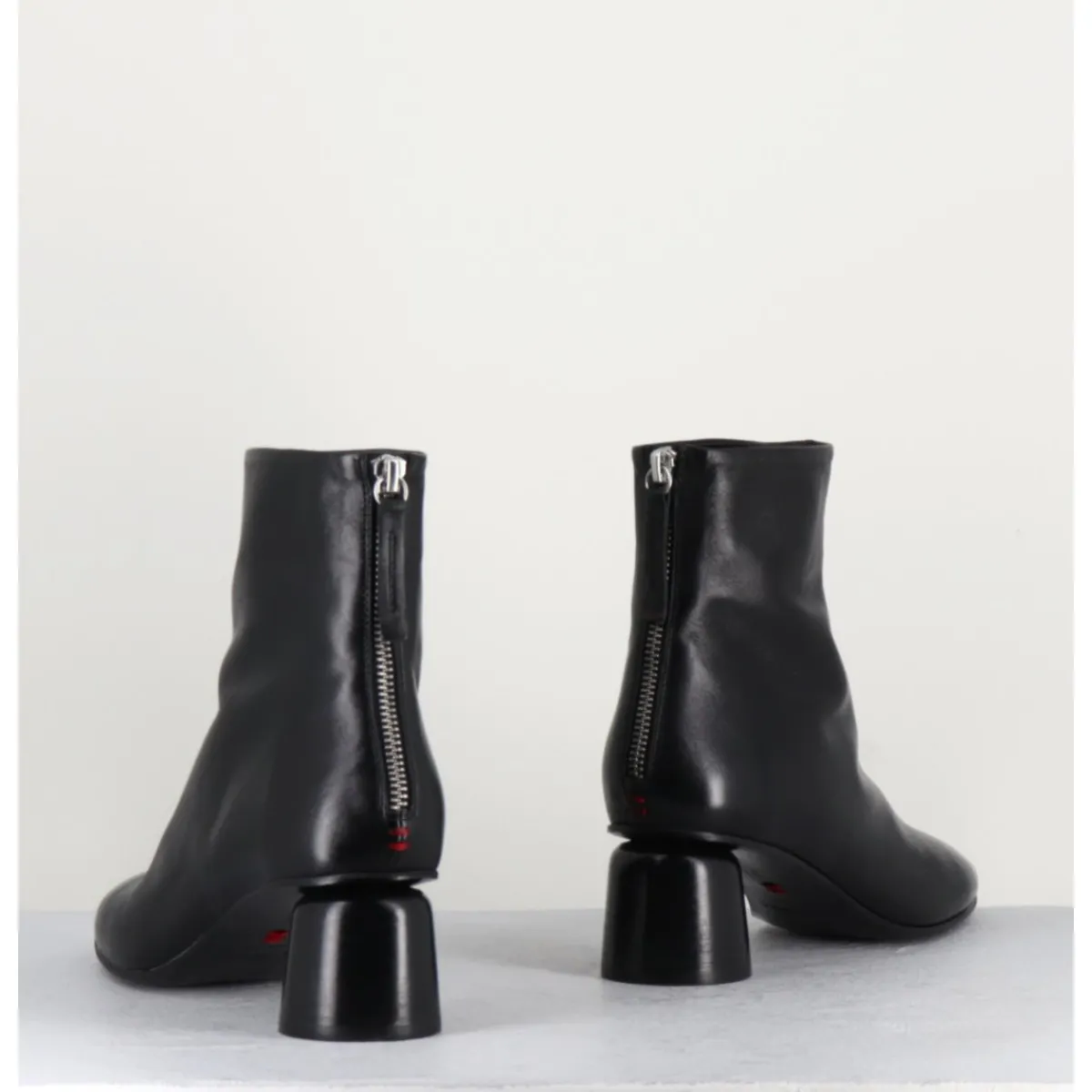 Boots^HALMANERA Boots en cuir petit talon 60s - ANYA13 BARON NERO NOIR
