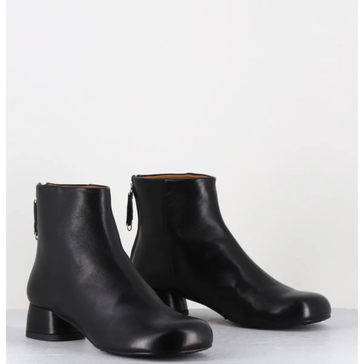 Boots^AUDLEY Boots en cuir souple petit talon - NORA NAPPA BLACK NOIR