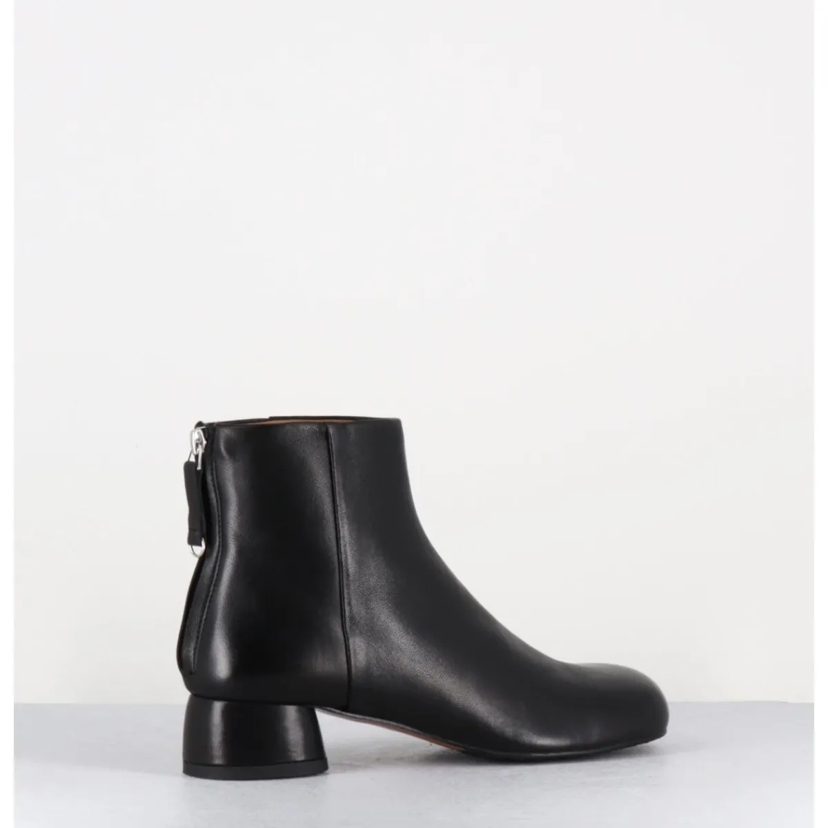 Boots^AUDLEY Boots en cuir souple petit talon - NORA NAPPA BLACK NOIR
