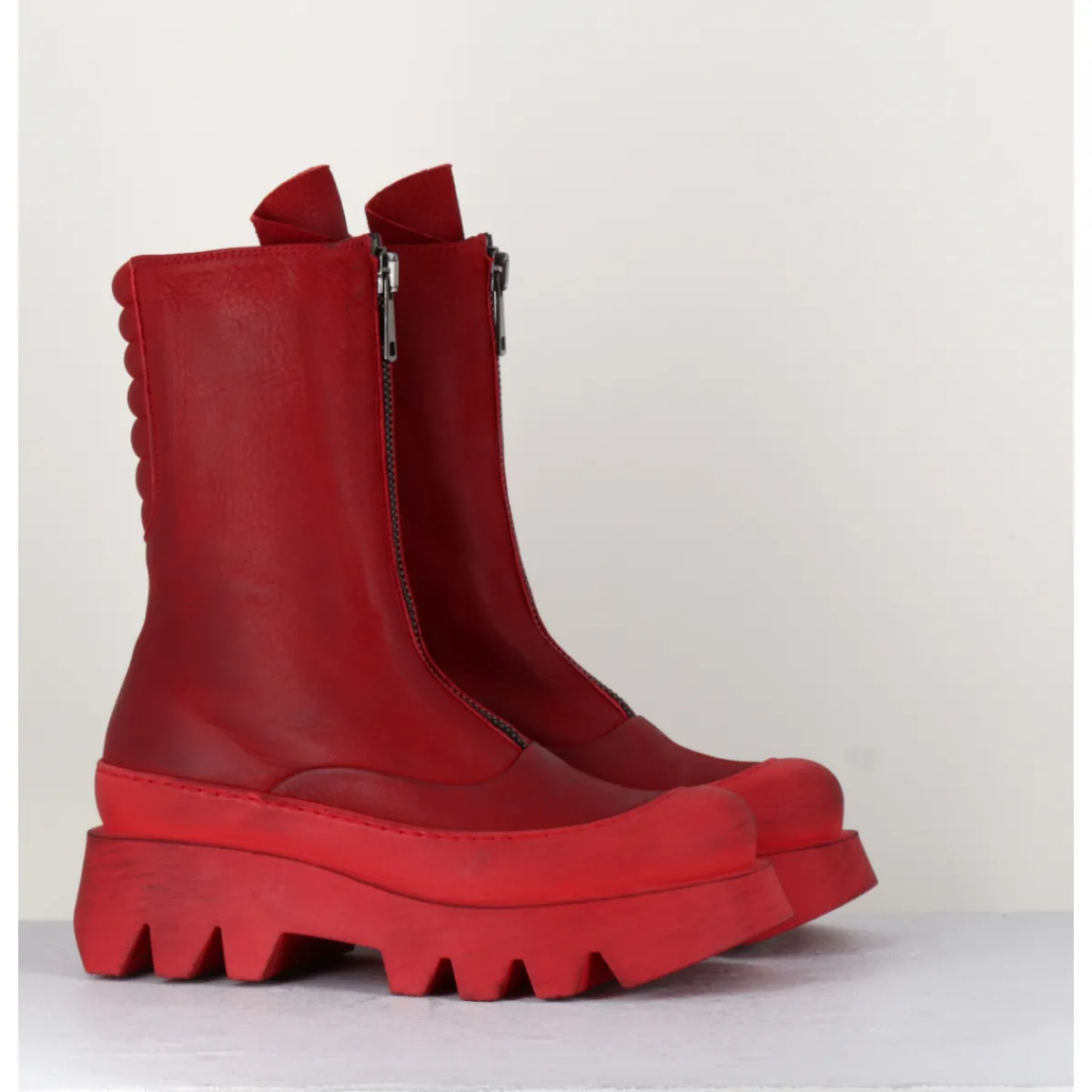 Boots^LOFINA Boots en cuir souple à zip - 2682 ROSSO ROUGE