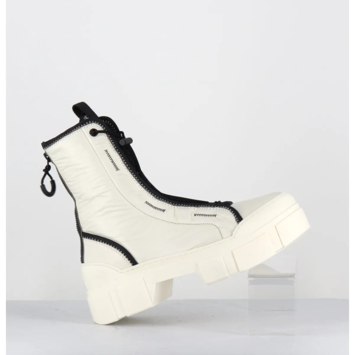 Boots^VIC MATIE Boots en nylon cassé & élastique réglable - 1D7300D SILK WIRE BLANC