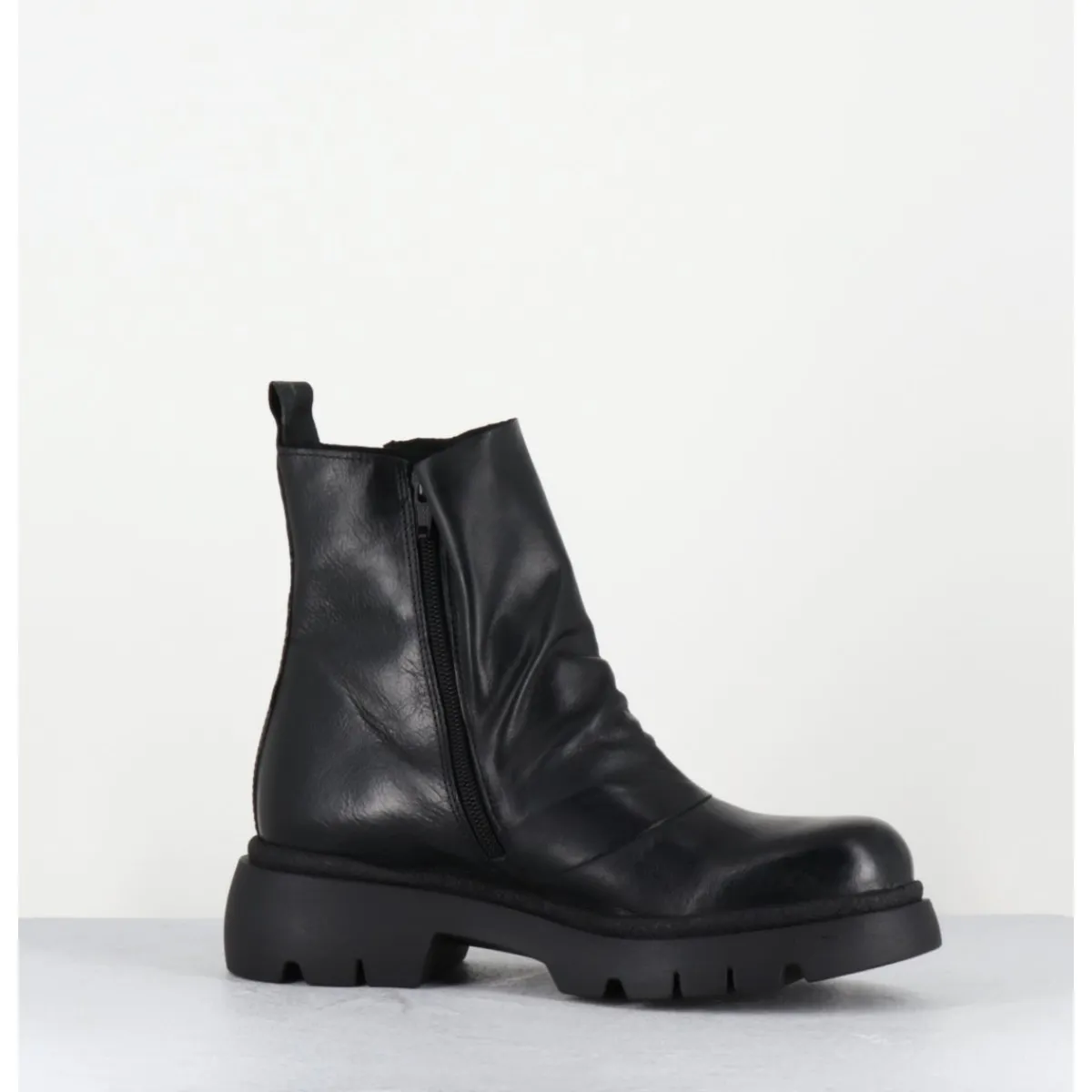 Boots | Bikers^GARRICE LAB Boots légères en cuir à zip asymétrique - NACO07 CARLY NERO NOIR