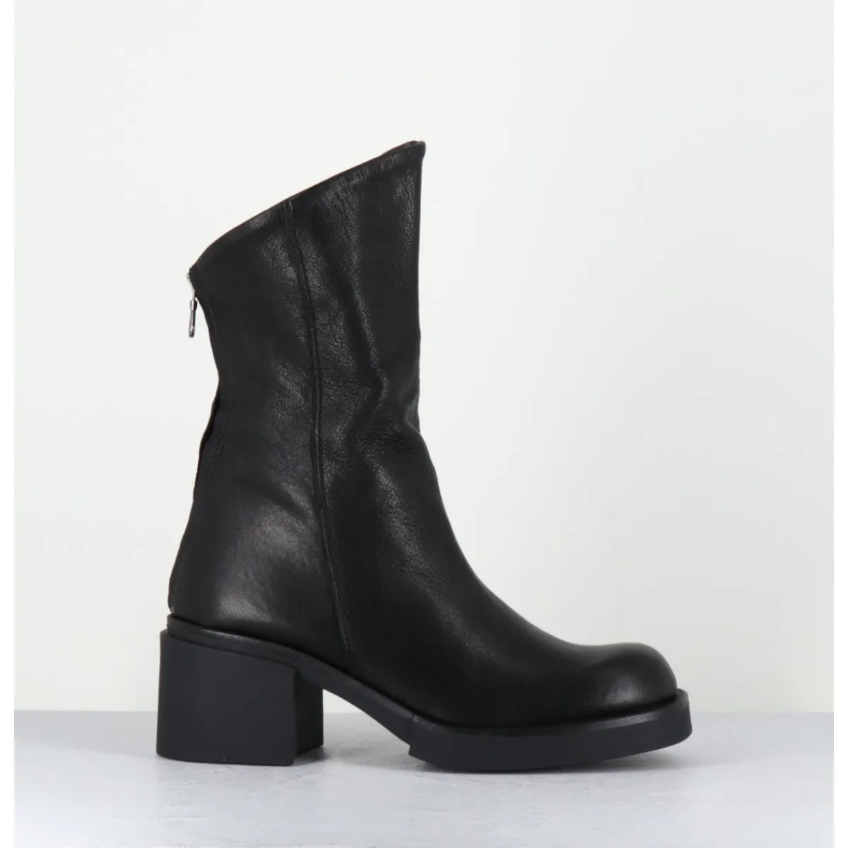 Boots | Bikers^GARRICE LAB Boots légères esprit biker en cuir - YAMA LAVATO NERO NOIR