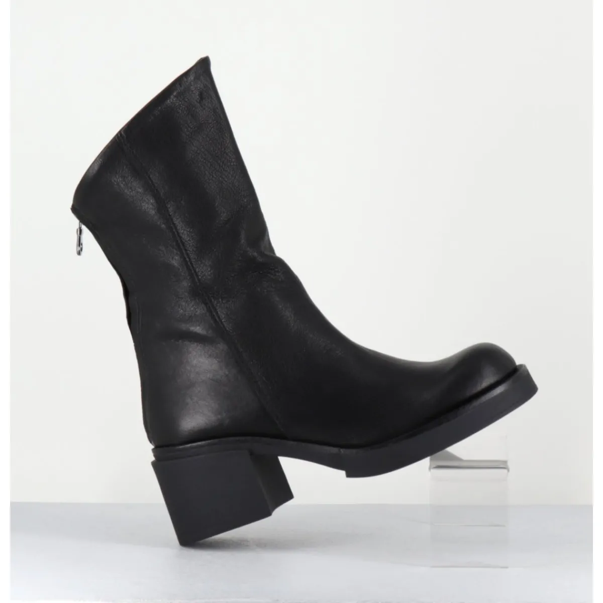 Boots | Bikers^GARRICE LAB Boots légères esprit biker en cuir - YAMA LAVATO NERO NOIR