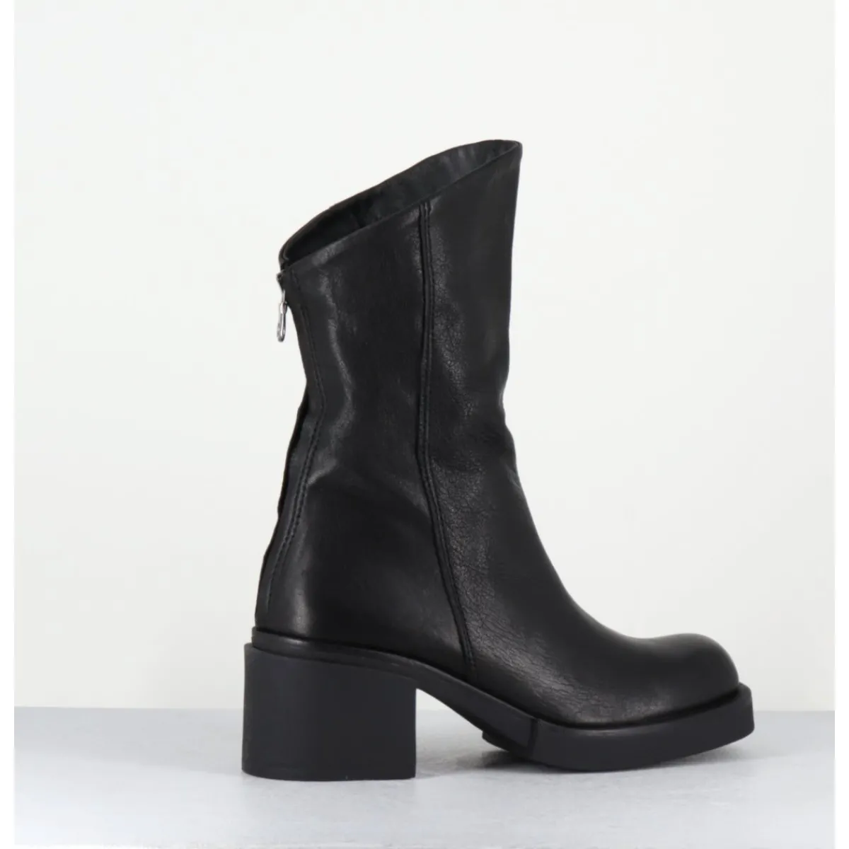 Boots | Bikers^GARRICE LAB Boots légères esprit biker en cuir - YAMA LAVATO NERO NOIR