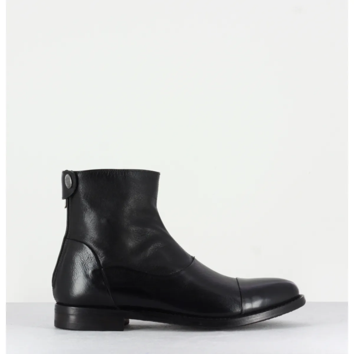 Boots^ALBERTO FASCIANI Boots plates en cuir - ZOE 56067 BLACK NOIR