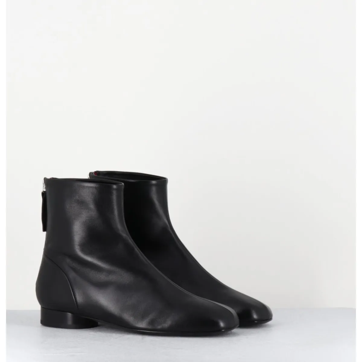 Boots^HALMANERA Boots plates en cuir souple -PAM26 BARON NERO NOIR