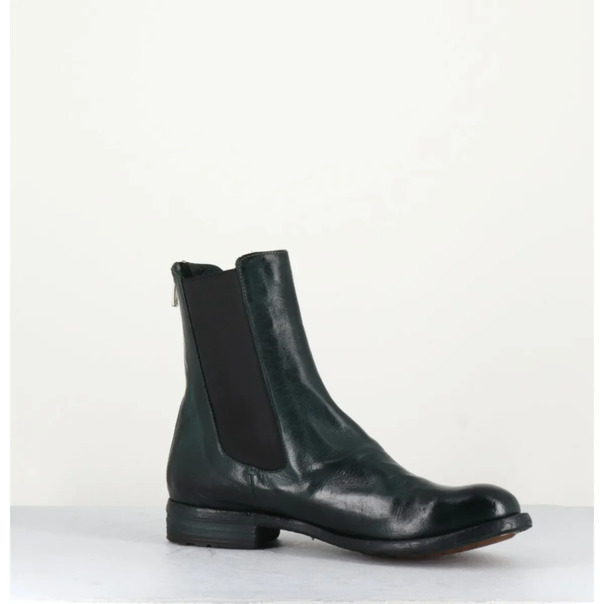 Boots^OFFICINE CREATIVE Boots plates en cuir & élastique - LEXIKON073 FRENCH LOVER VERT