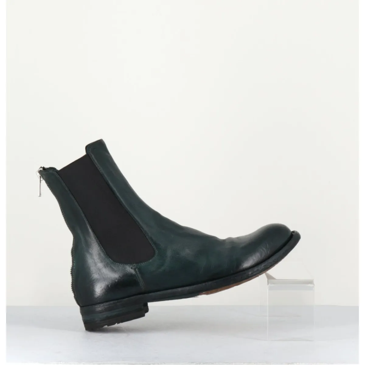 Boots^OFFICINE CREATIVE Boots plates en cuir & élastique - LEXIKON073 FRENCH LOVER VERT