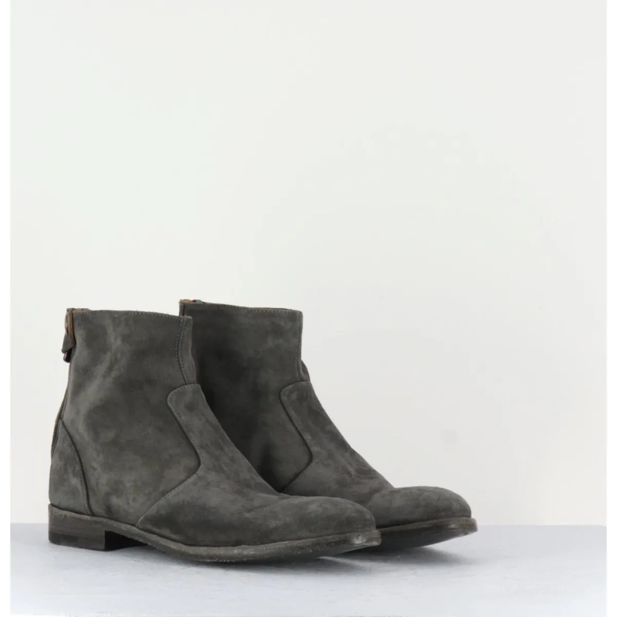 Boots^ALBERTO FASCIANI Boots plates en daim - VENERE37031 GRIS