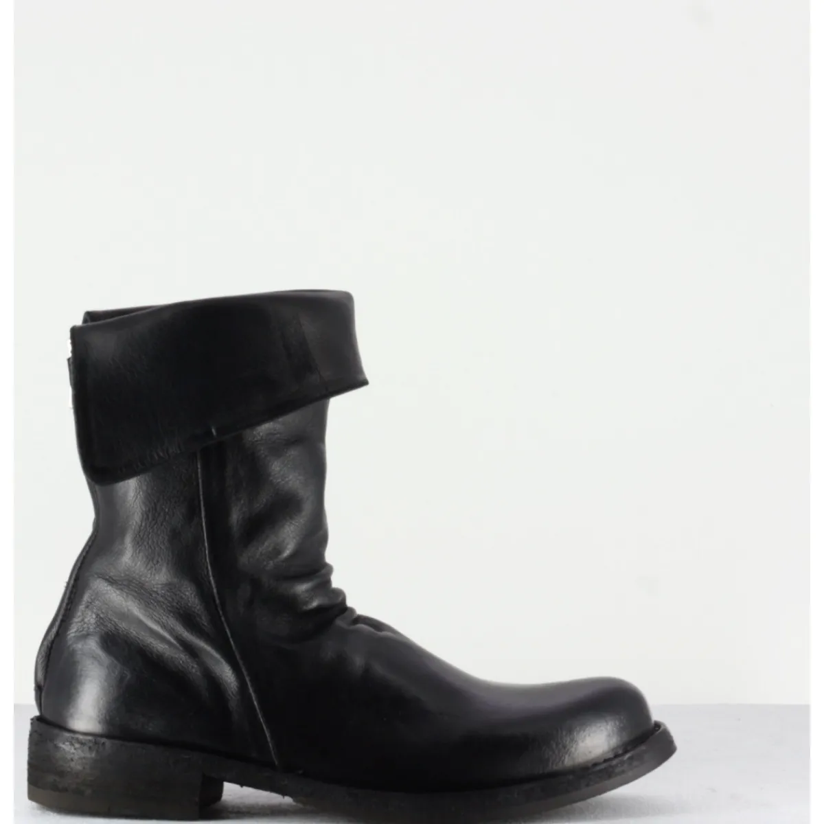 Boots^OFFICINE CREATIVE Boots plates mi-haute en cuir à zip arrière - LEGRAND125H24 NERO NOIR