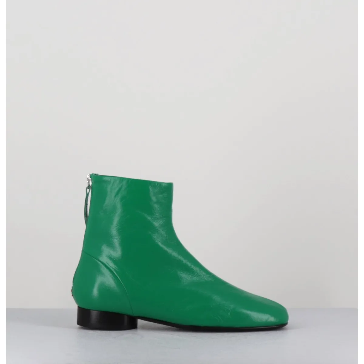 Boots^HALMANERA Boots plates 60s en cuir souple - PAM26 GLASE MELA VERT