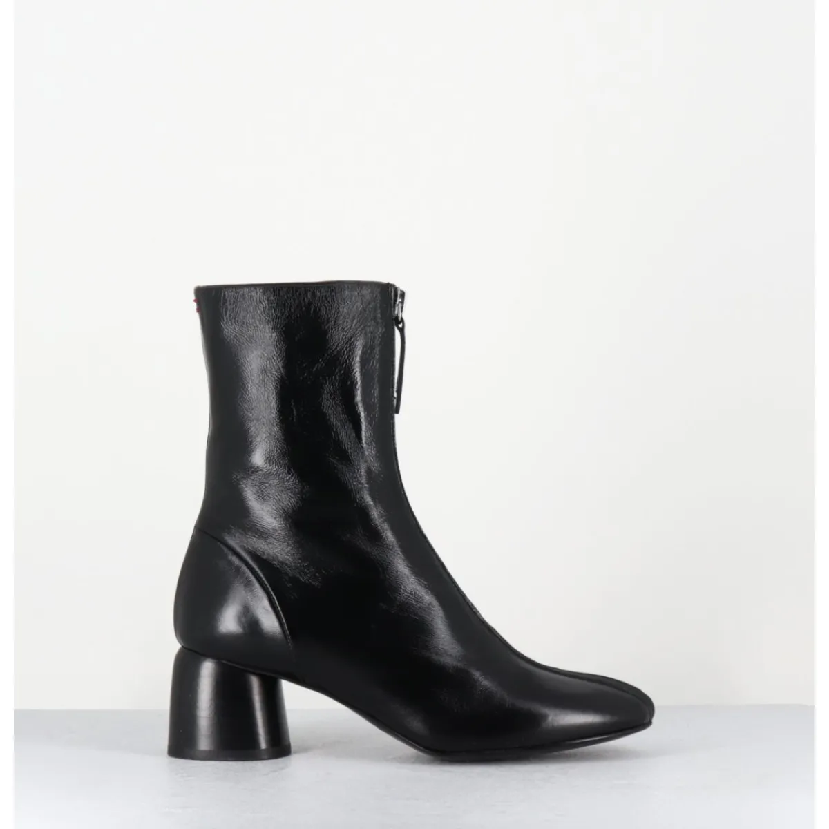 Boots^HALMANERA Boots 60s en cuir brillant - CAREN07 GLAZE NERO NOIR