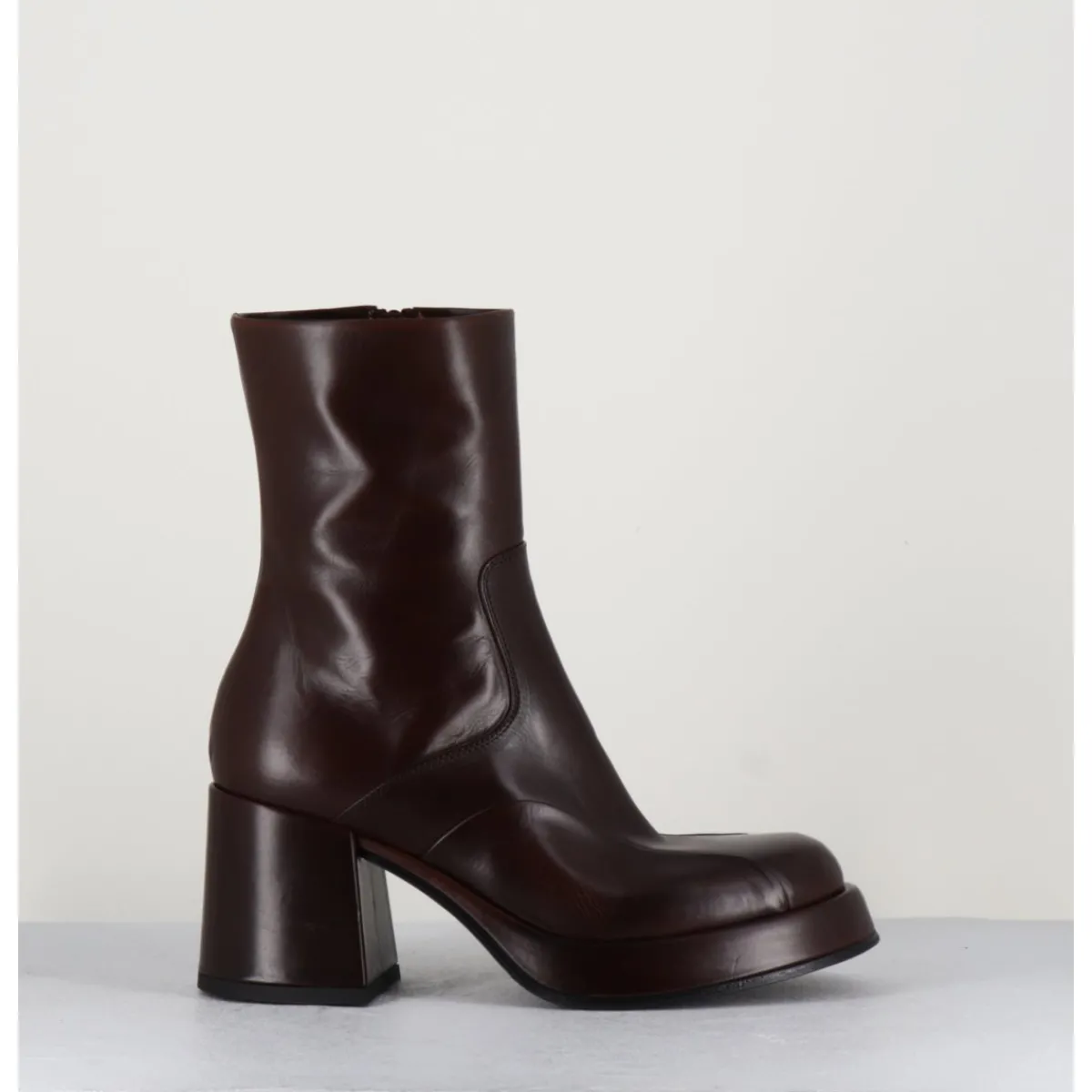 Boots | Plateformes^GARRICE LAB Boots 70s en cuir - ARCHI MORO MARRON