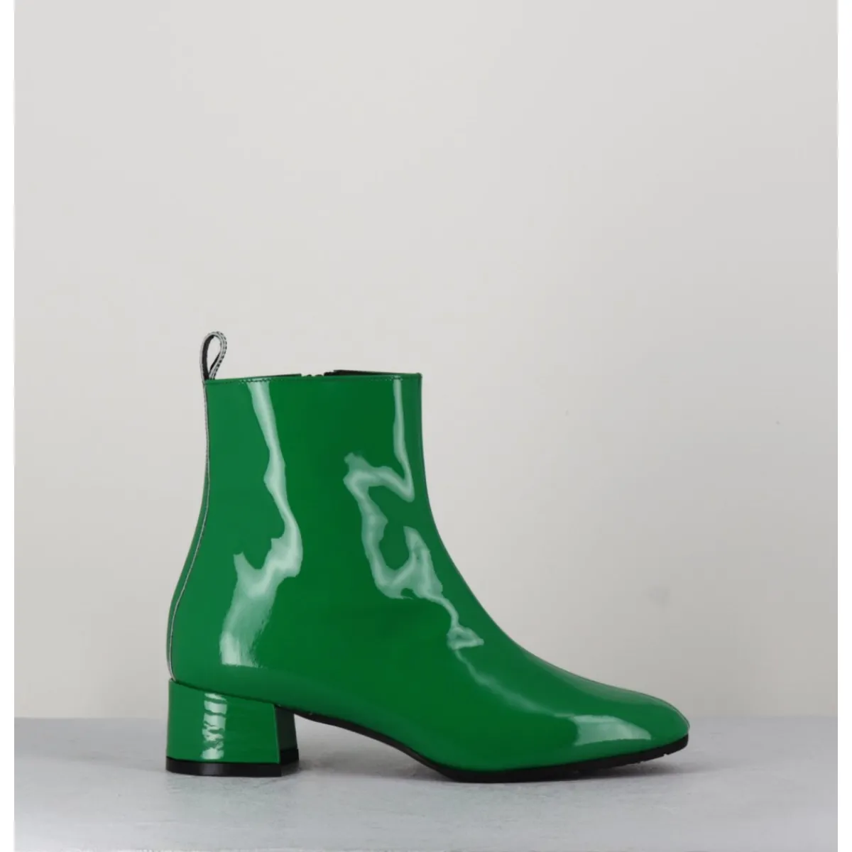 Boots^GARRICE LAB Boots 60s en cuir vernis - JANE VERNICE VERDE VERT