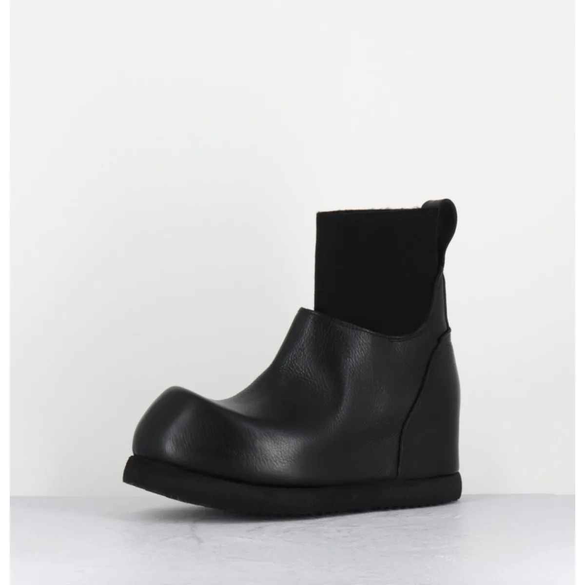 Boots | Plateformes^PREMIATA Boots sabot bi-matière cuir & élastique - M6612 NODIK NERO NOIR
