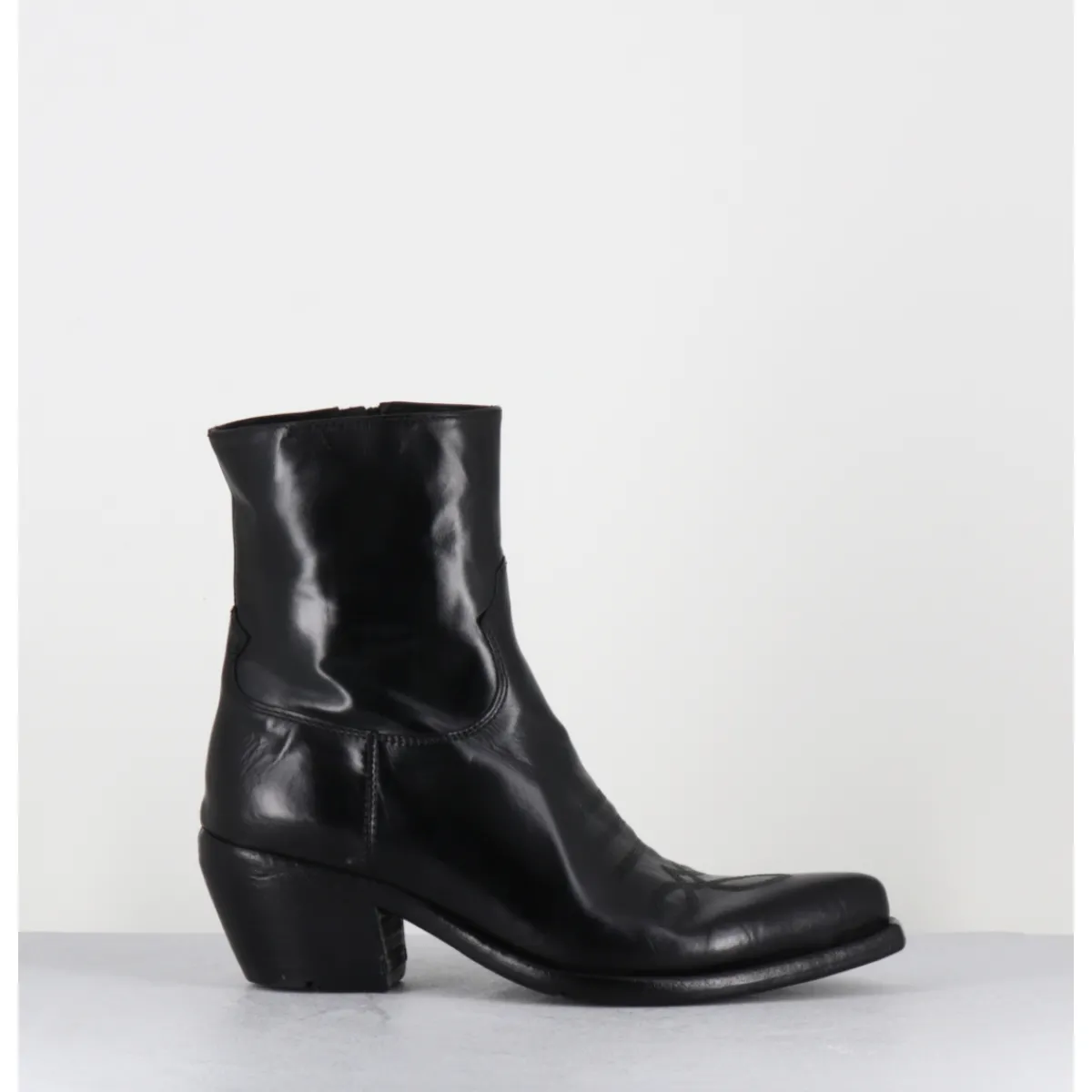 Boots | Santiags^LEMARGO Boots santiags en cuir - GU02C DIVER NERO NOIR