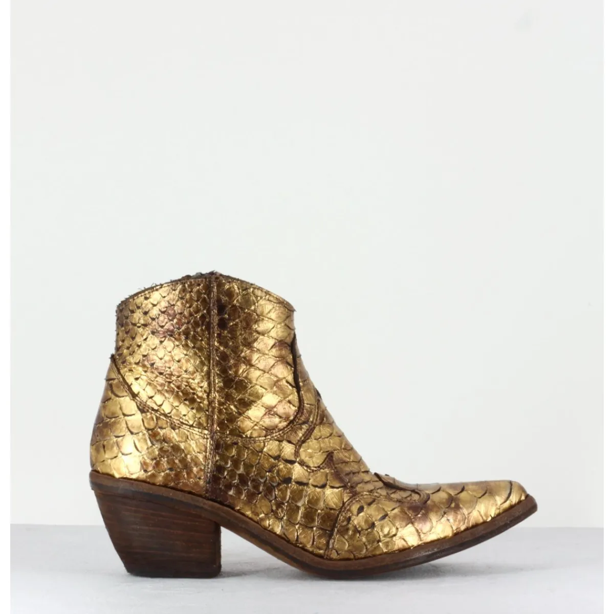 Boots | Santiags^FAUZIAN JEUNESSE Boots santiags en python doré - 3662C PITONE ORO DORE