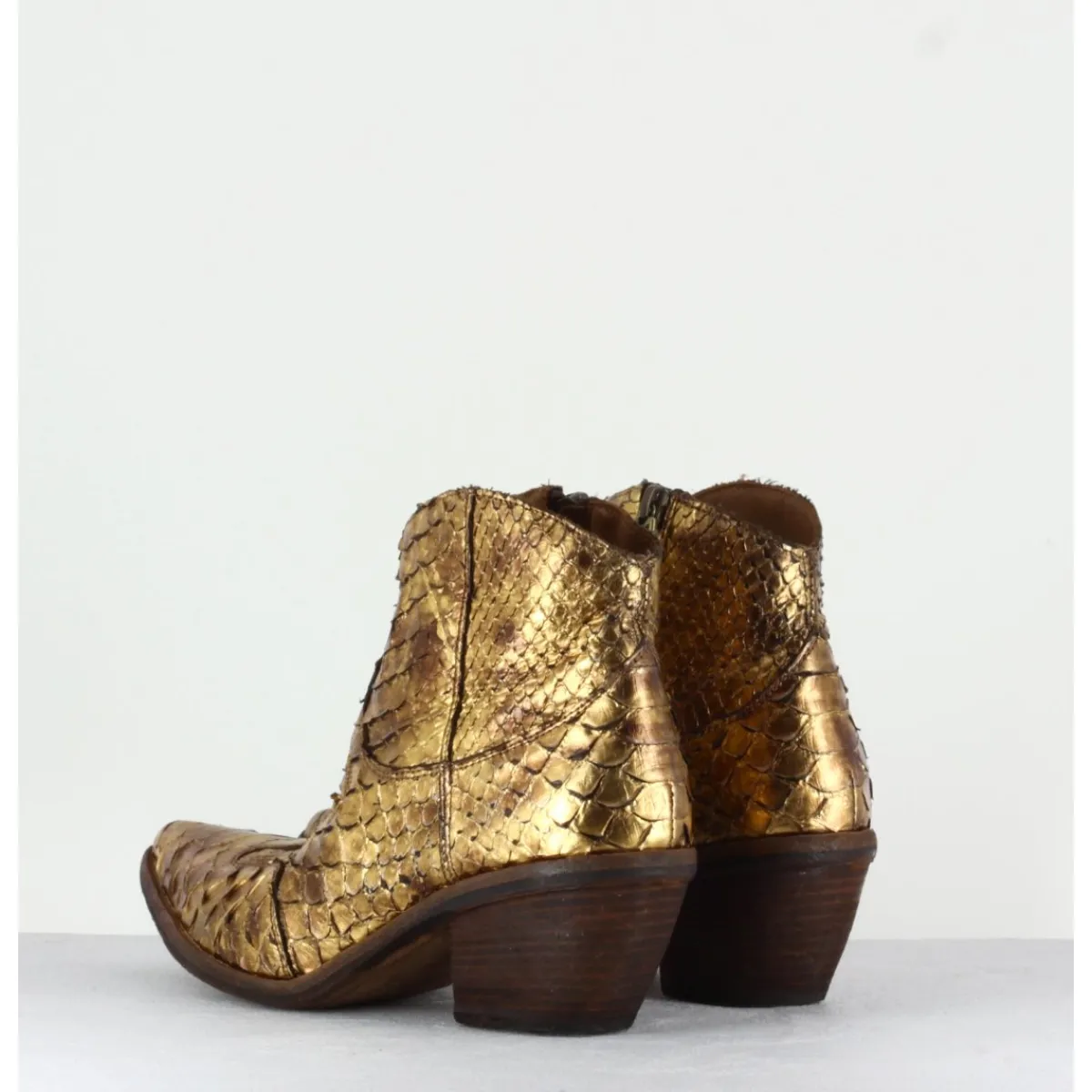 Boots | Santiags^FAUZIAN JEUNESSE Boots santiags en python doré - 3662C PITONE ORO DORE