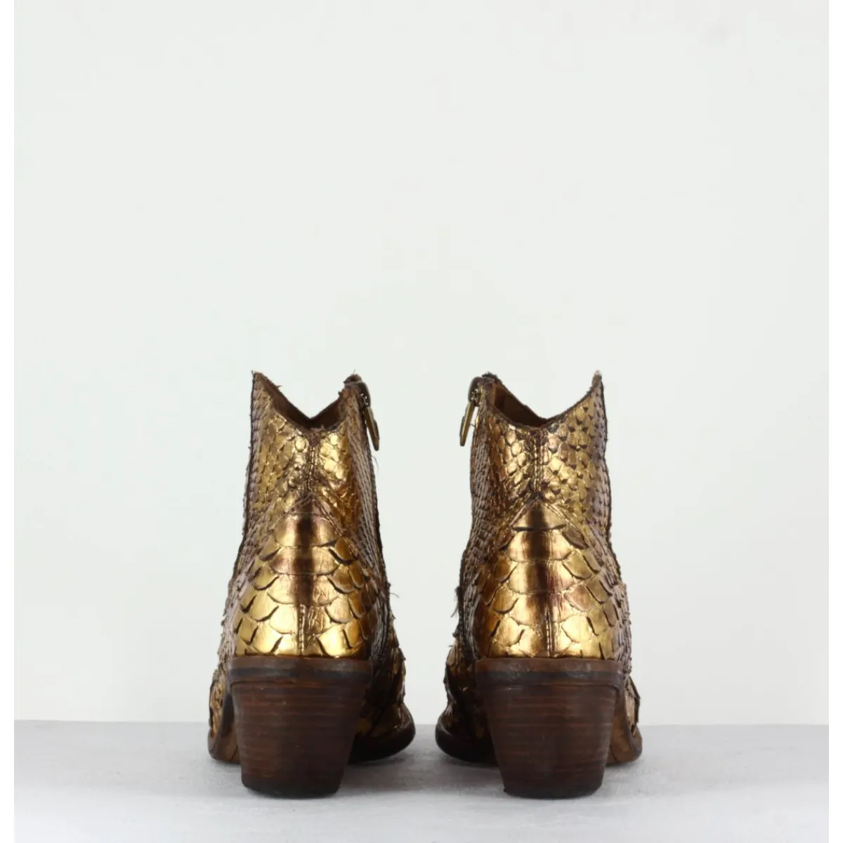 Boots | Santiags^FAUZIAN JEUNESSE Boots santiags en python doré - 3662C PITONE ORO DORE