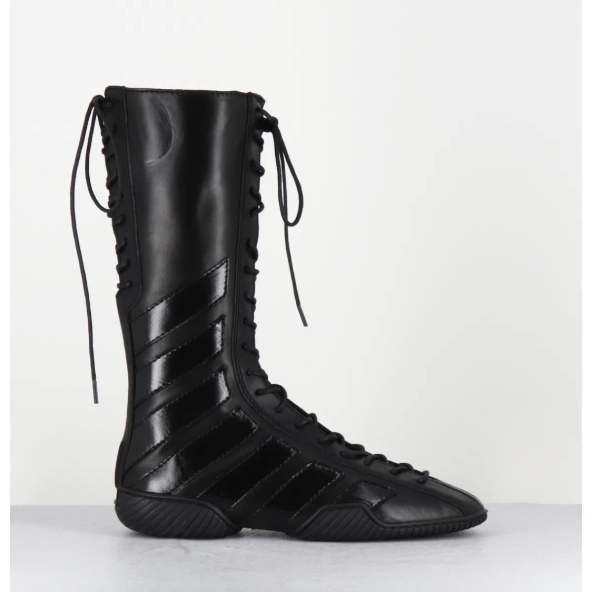 Boots | Sneakers^MIISTA Boots sneakers à lacets en cuir bi-matière - IMOGEN BLACK LACE NOIR