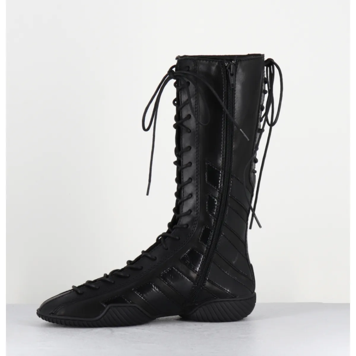 Boots | Sneakers^MIISTA Boots sneakers à lacets en cuir bi-matière - IMOGEN BLACK LACE NOIR