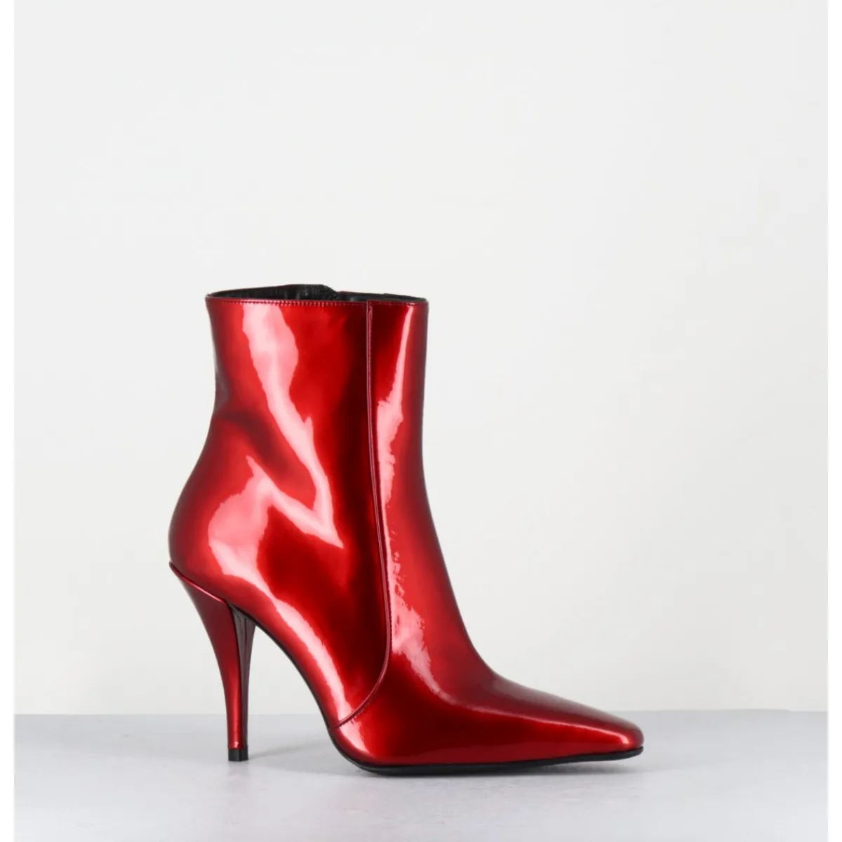 Boots^GARRICE LAB Boots talon haut en cuir vernis glossy - MECHA2 GALASSIA ROSSO ROUGE