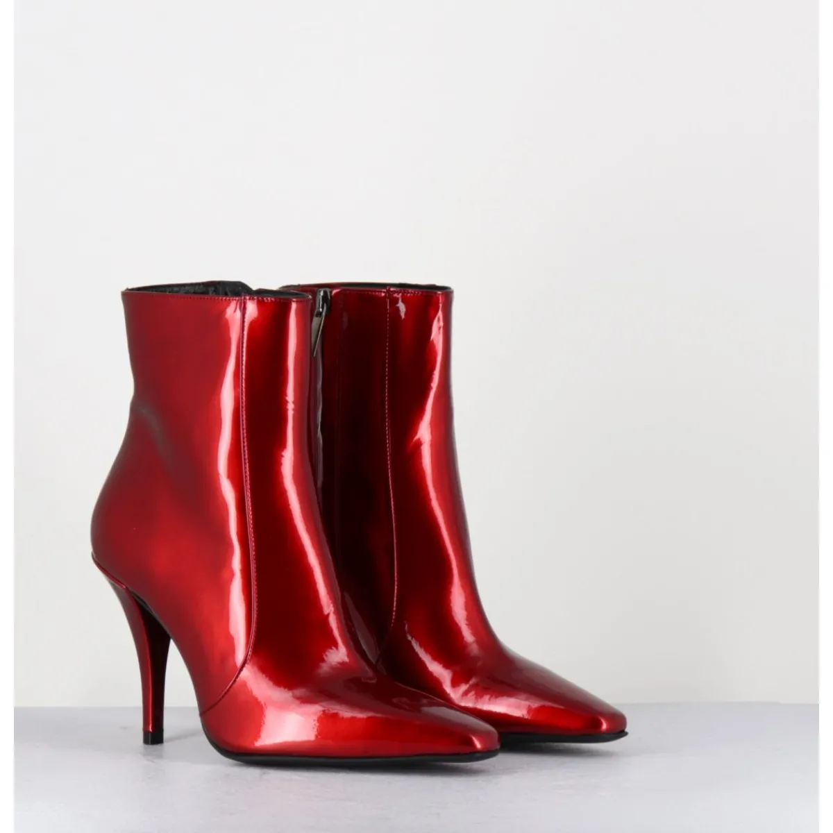 Boots^GARRICE LAB Boots talon haut en cuir vernis glossy - MECHA2 GALASSIA ROSSO ROUGE