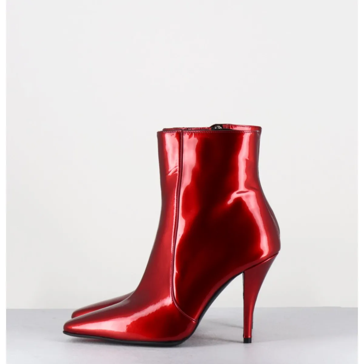 Boots^GARRICE LAB Boots talon haut en cuir vernis glossy - MECHA2 GALASSIA ROSSO ROUGE