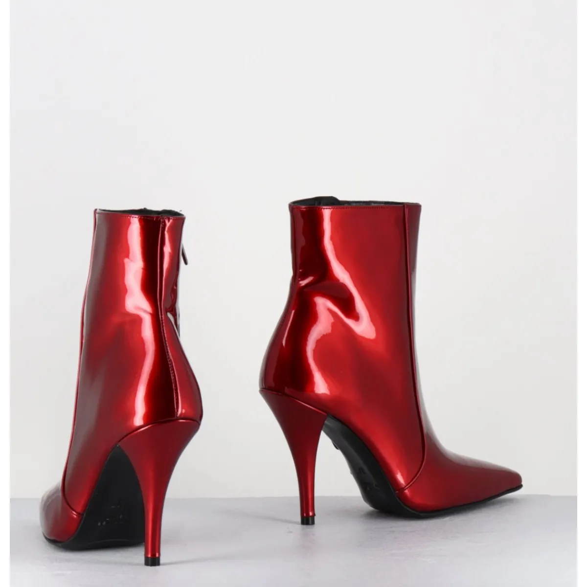 Boots^GARRICE LAB Boots talon haut en cuir vernis glossy - MECHA2 GALASSIA ROSSO ROUGE