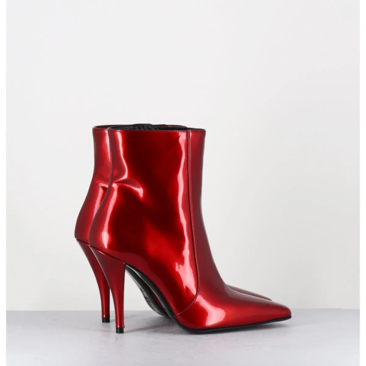 Boots^GARRICE LAB Boots talon haut en cuir vernis glossy - MECHA2 GALASSIA ROSSO ROUGE