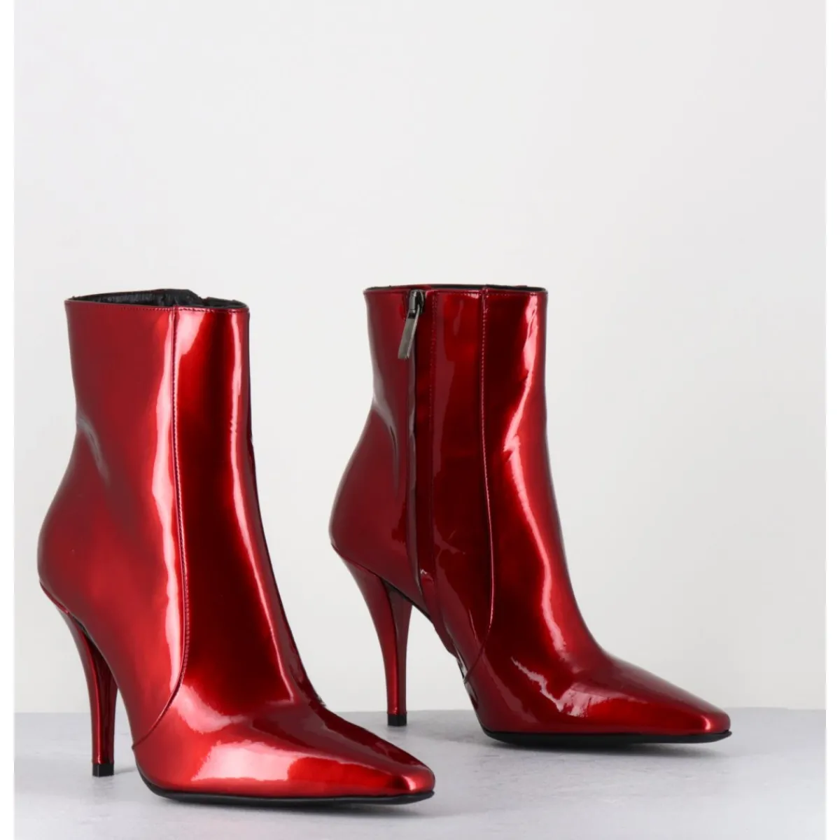 Boots^GARRICE LAB Boots talon haut en cuir vernis glossy - MECHA2 GALASSIA ROSSO ROUGE