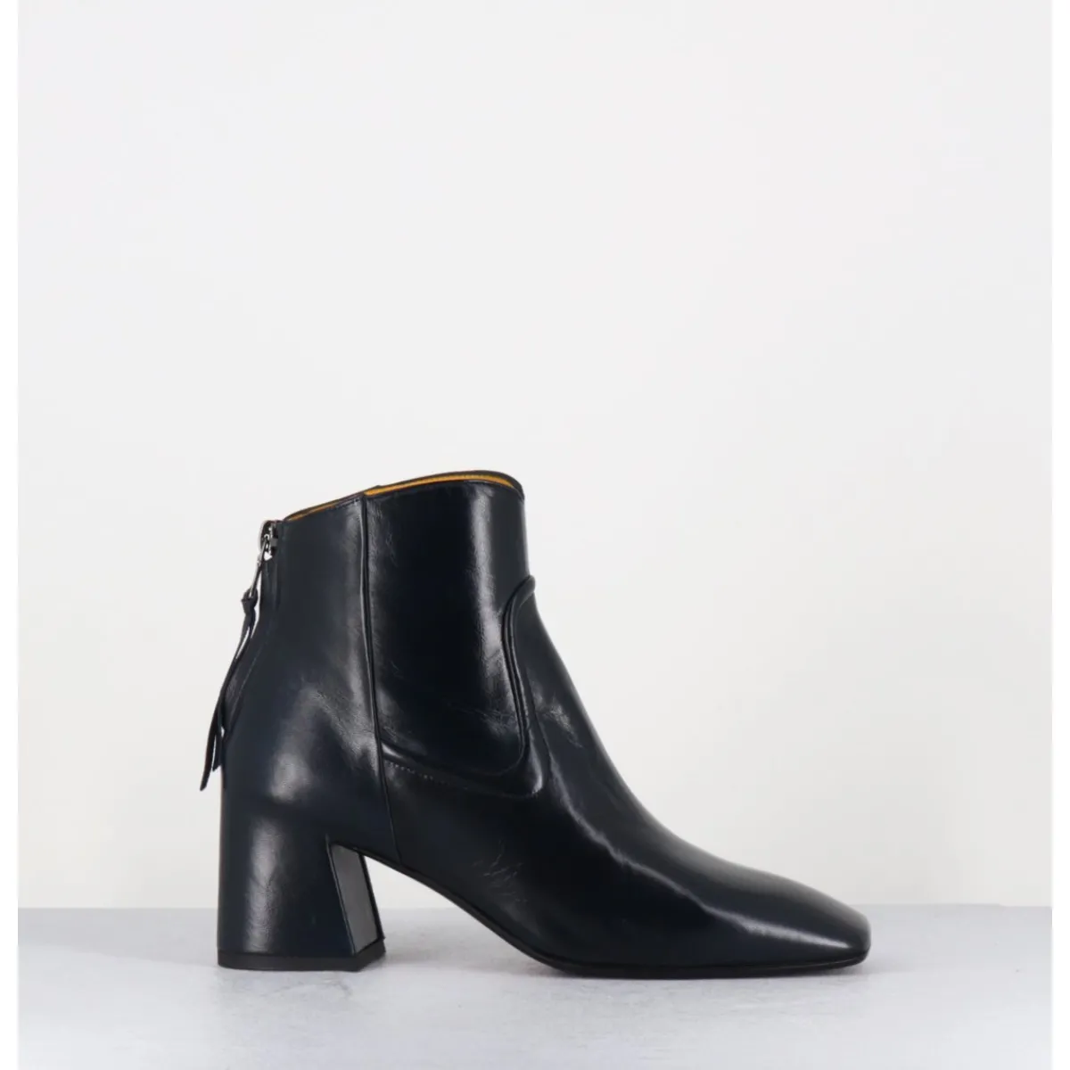 Boots^MARA BINI Boots talon recouvert en agneau marine - T247 SETA BLU BLEU