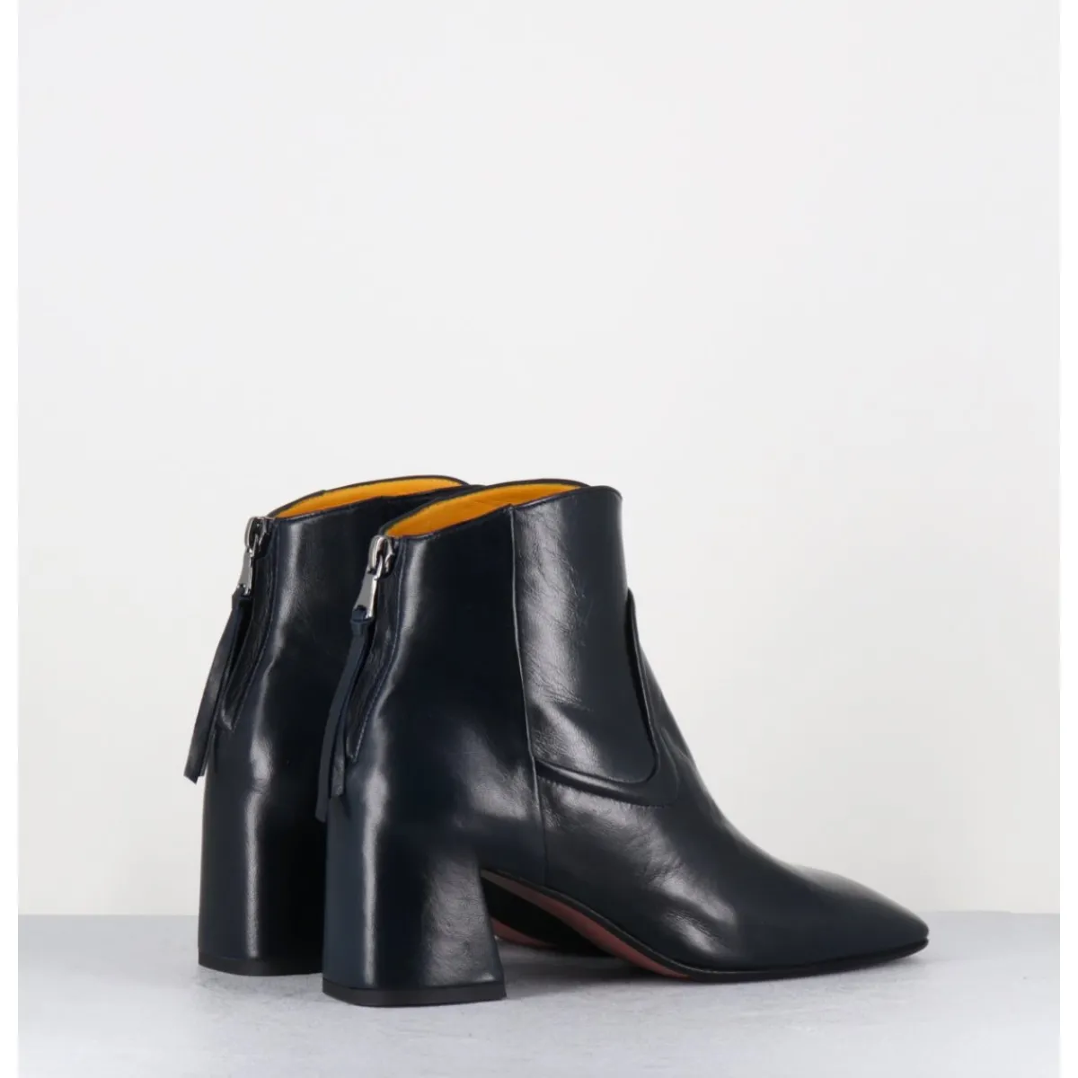 Boots^MARA BINI Boots talon recouvert en agneau marine - T247 SETA BLU BLEU