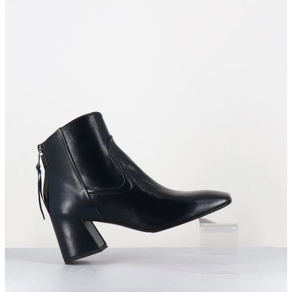 Boots^MARA BINI Boots talon recouvert en agneau marine - T247 SETA BLU BLEU
