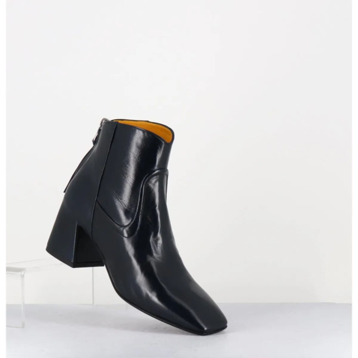 Boots^MARA BINI Boots talon recouvert en agneau marine - T247 SETA BLU BLEU