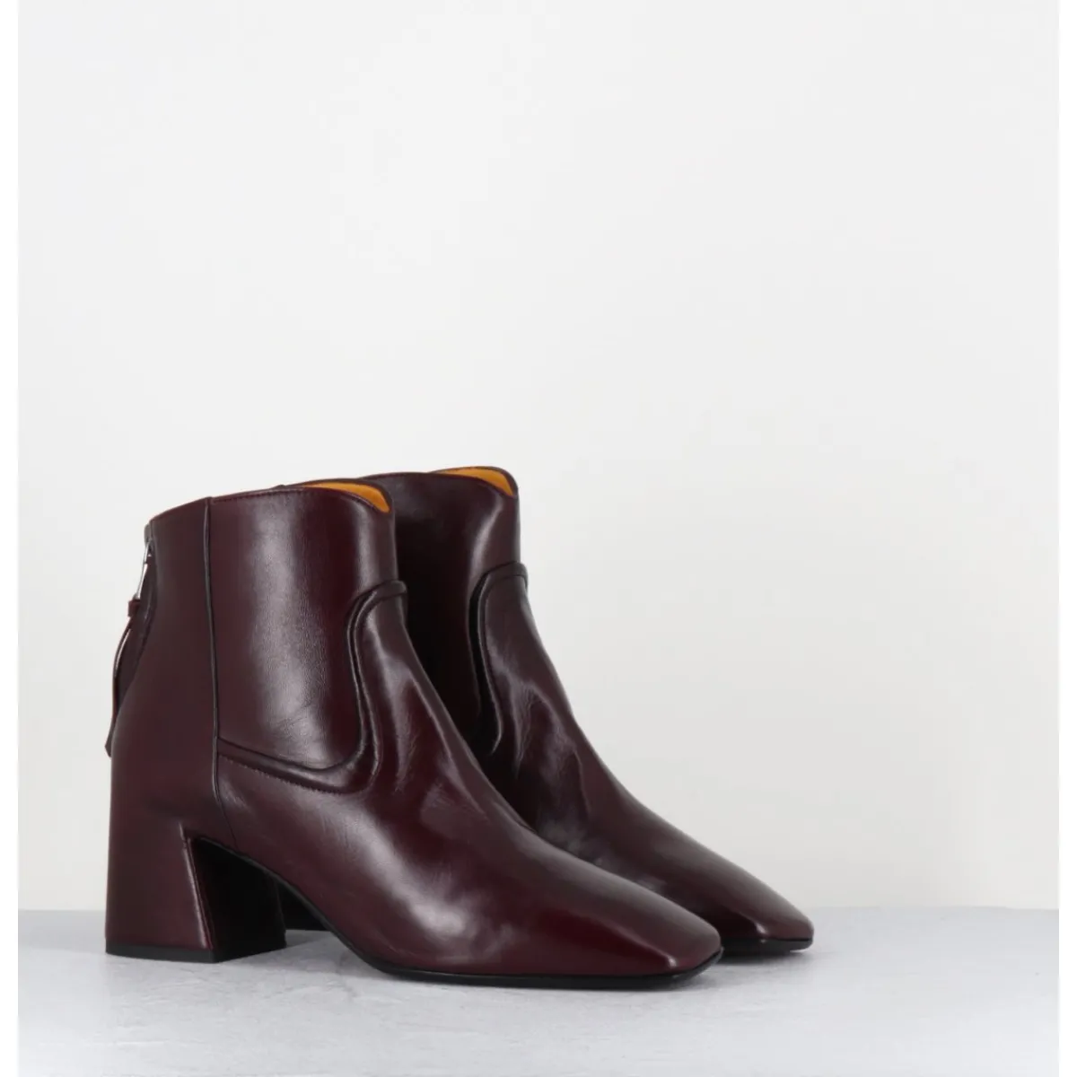 Boots^MARA BINI Boots talon recouvert en agneau x - T247 SETA VINACIA BORDEAU