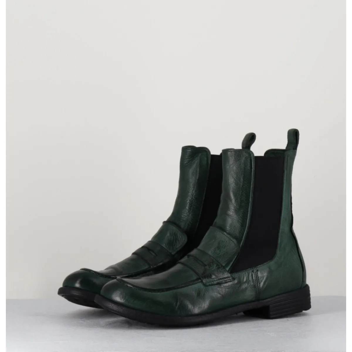 Mocassins | Boots^OFFICINE CREATIVE Boots-mocassins chelsea en cuir bouteille - MARS 142 BOUTEILLE VERT