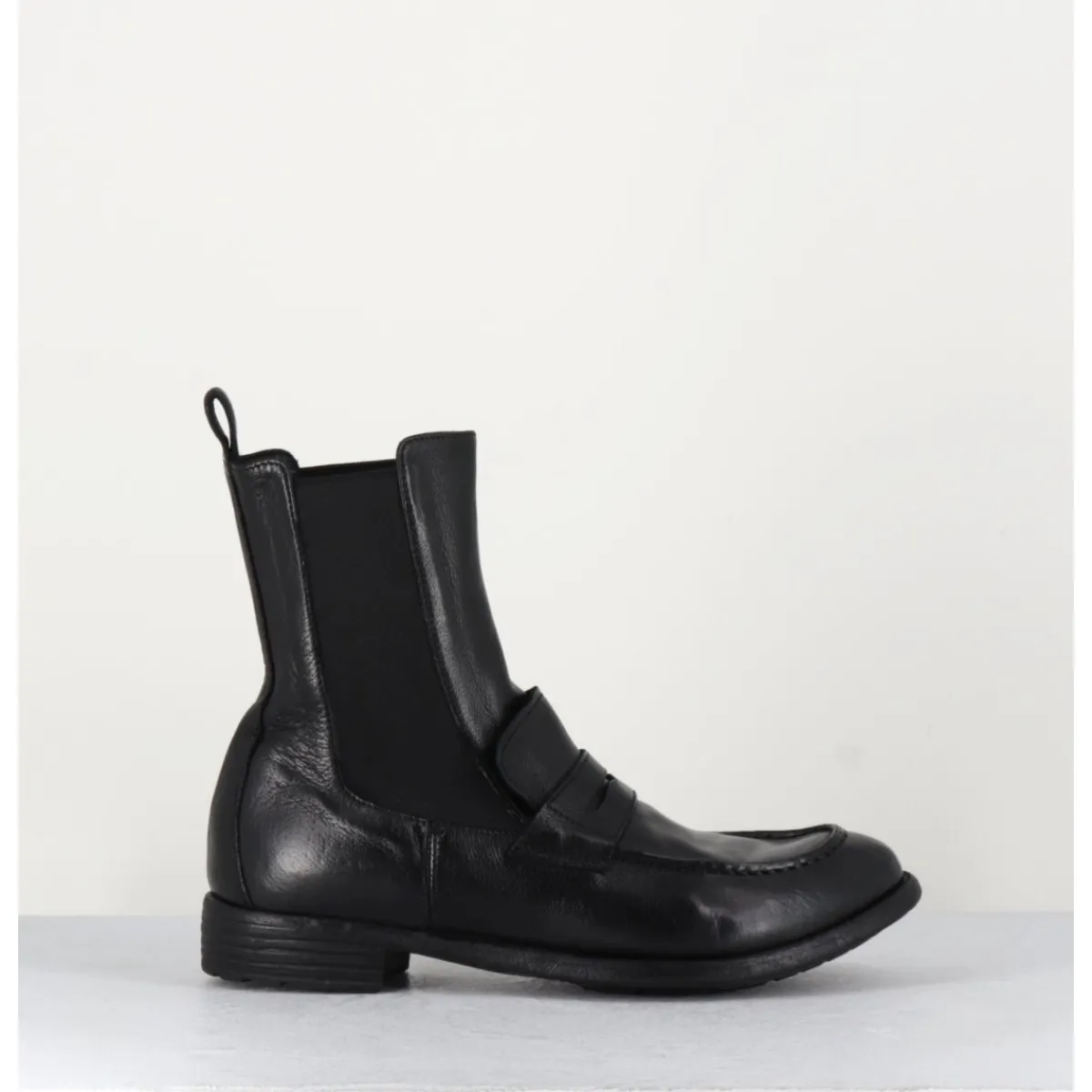 Mocassins | Boots^OFFICINE CREATIVE Boots-moccassins chelsea en cuir - MARS 142 NERO NOIR